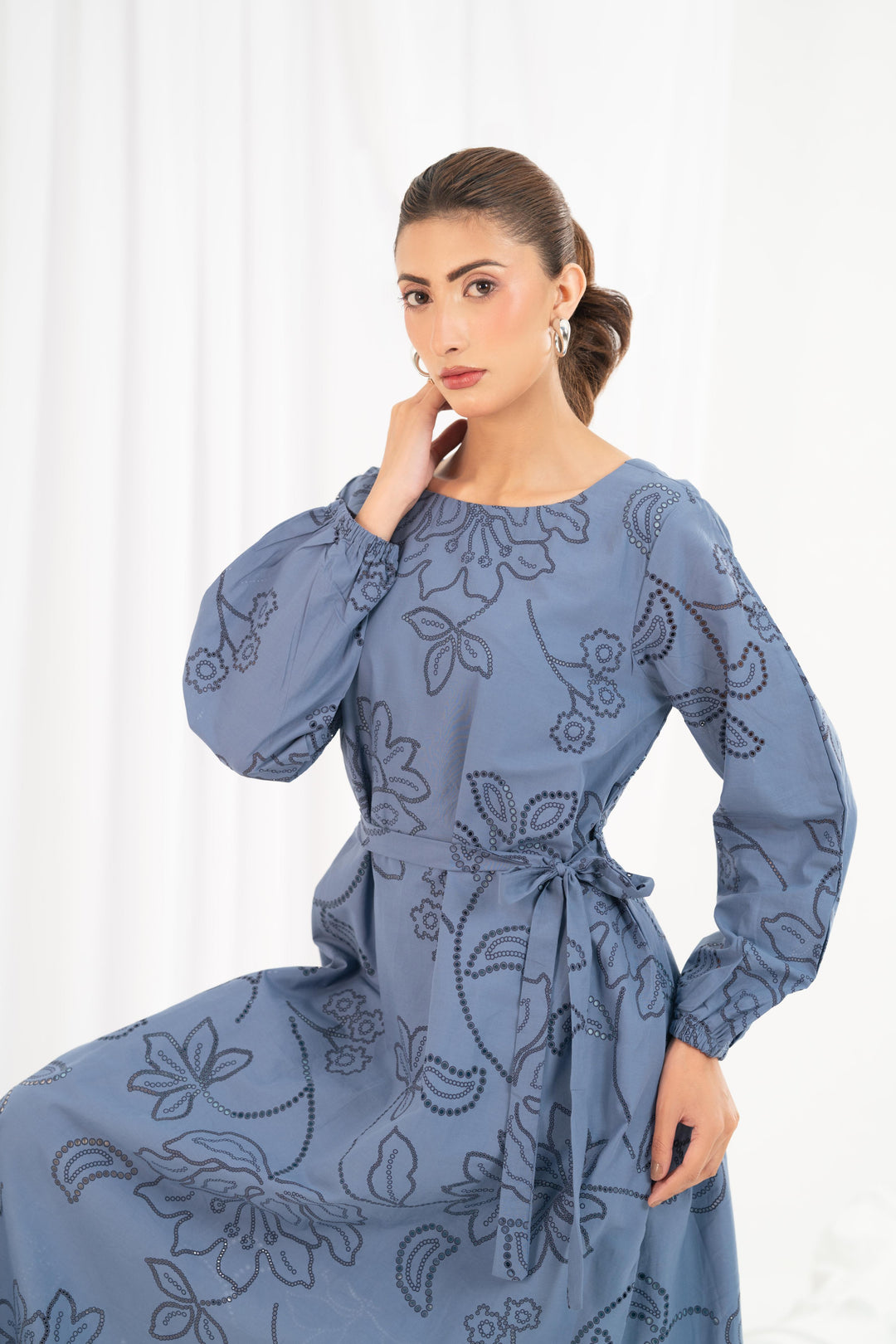 Serenity Blue Midi Dress