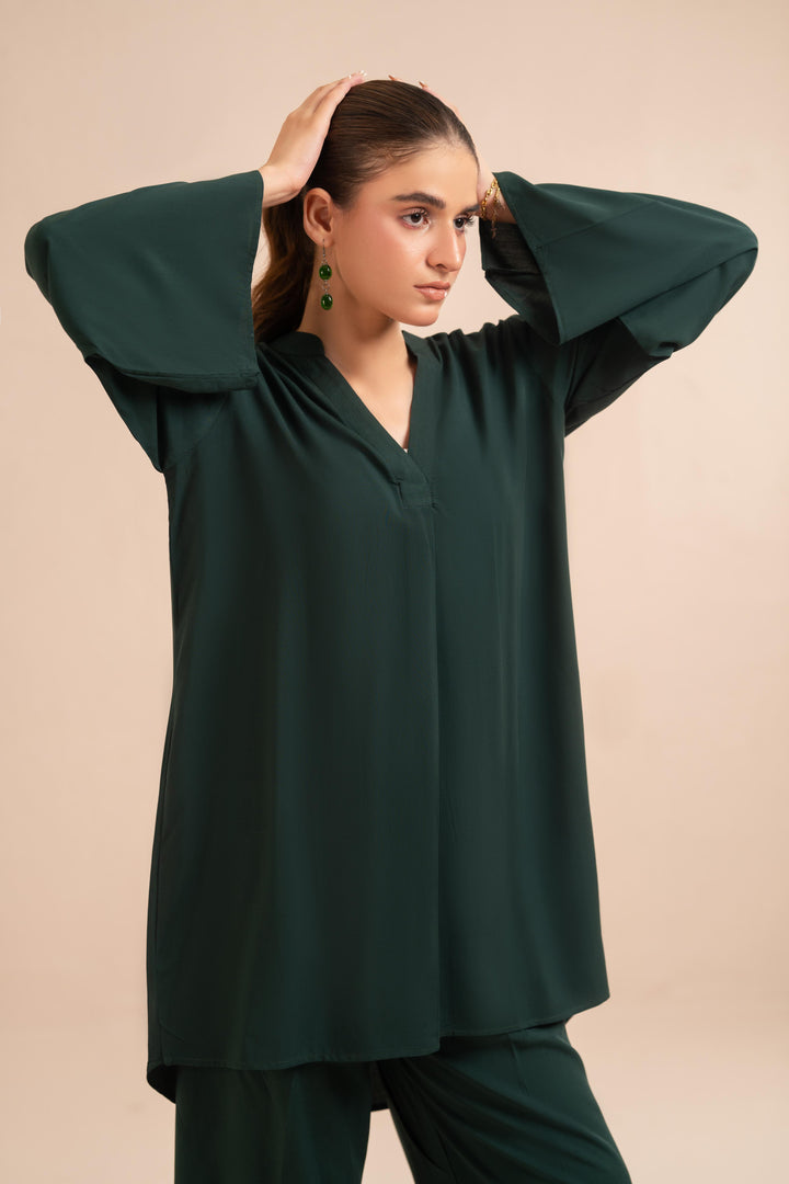 Essential Dark Green Viscose Co-Ord