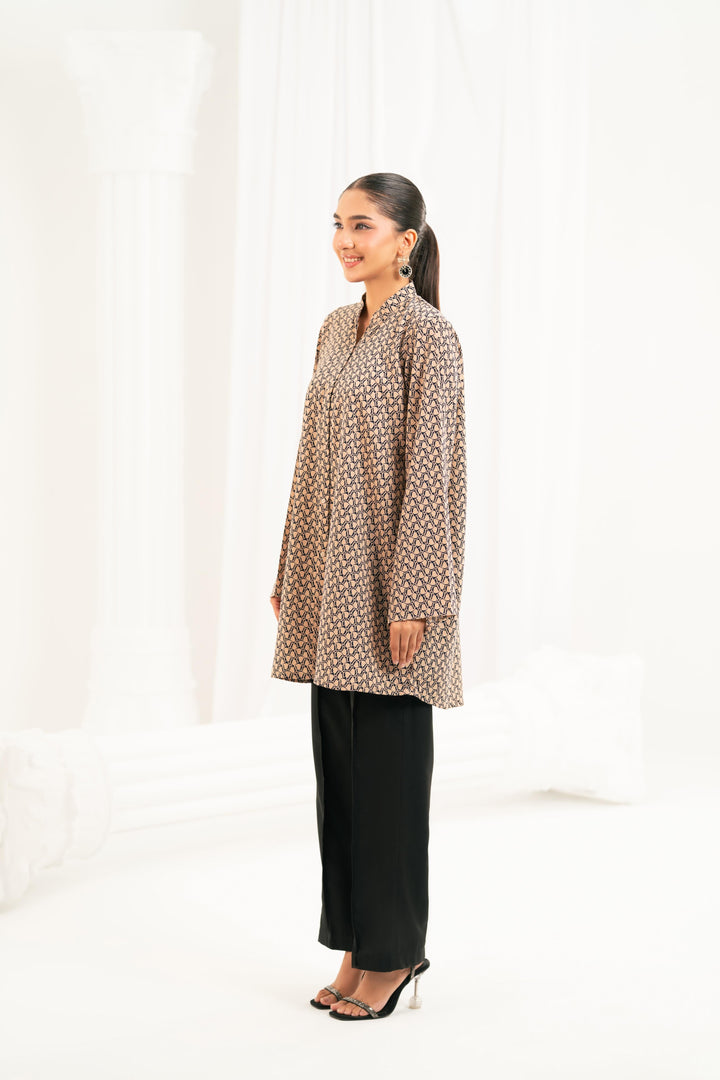 Geo Print Viscose Top