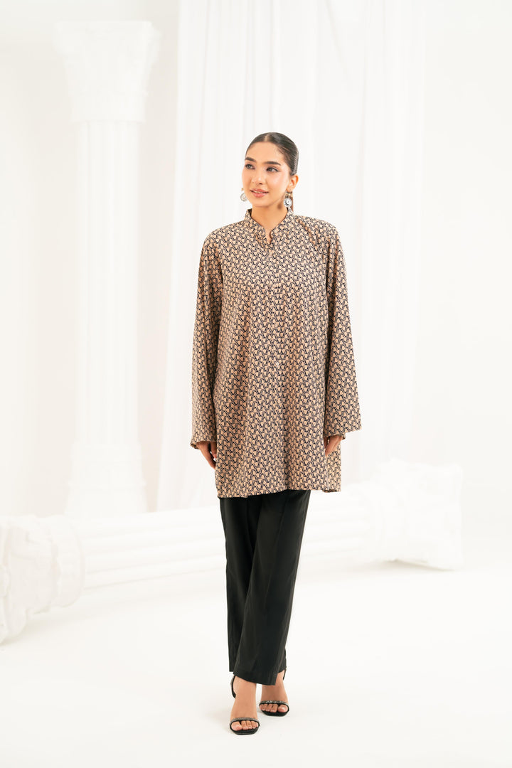 Geo Print Viscose Top