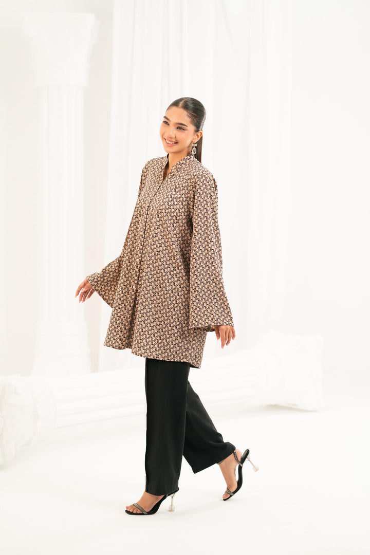 Geo Print Viscose Top