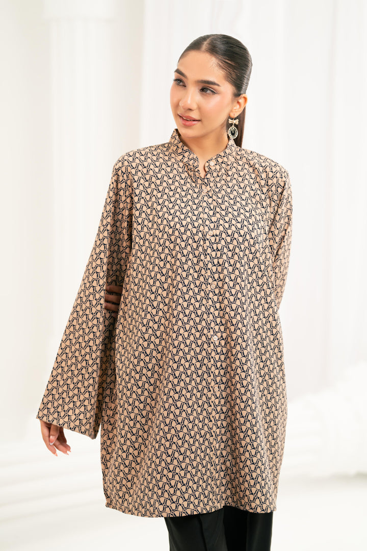 Geo Print Viscose Top
