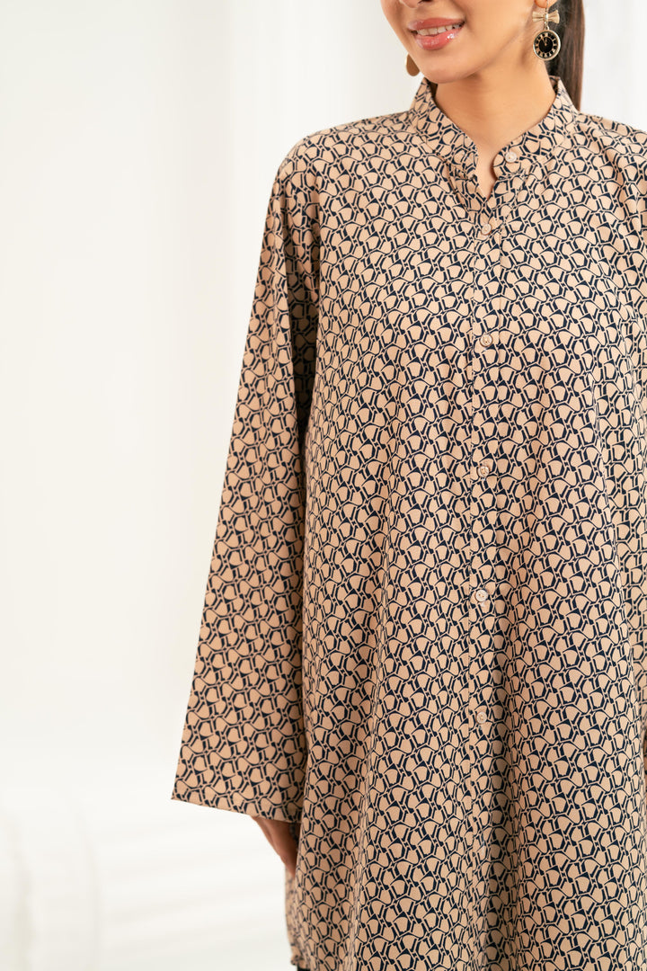 Geo Print Viscose Top