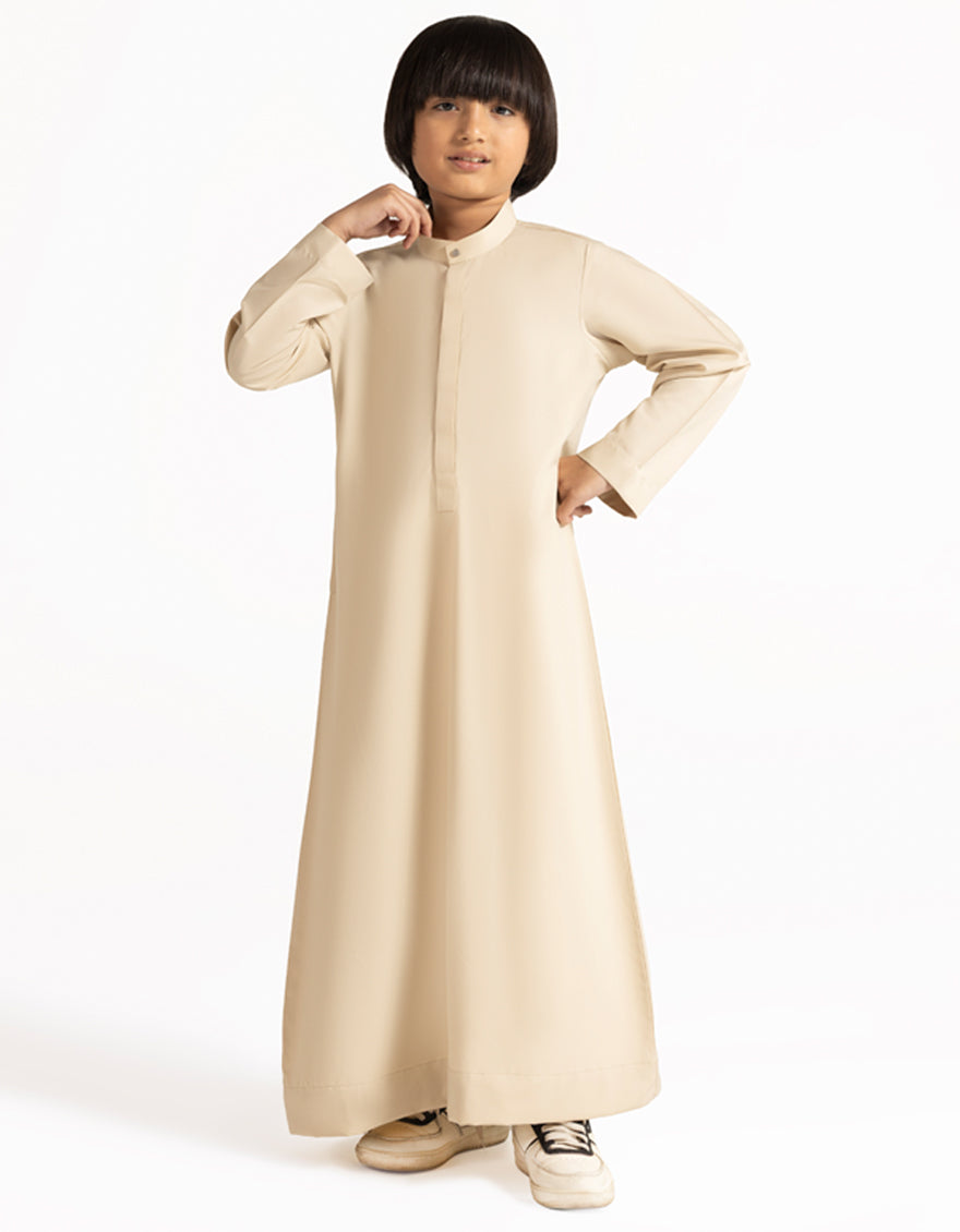 Blended Beige Jubba - J. Junaid Jamshed