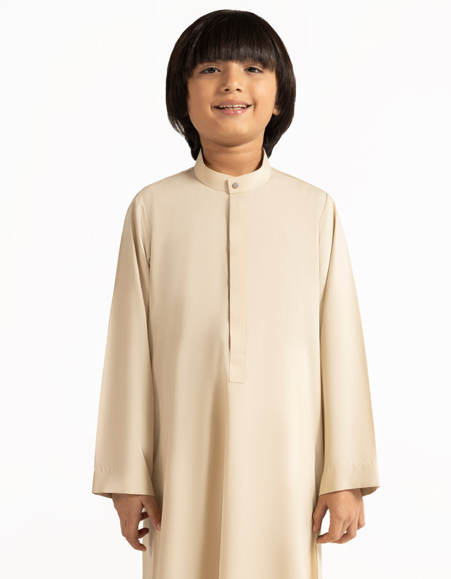 Blended Beige Jubba - J. Junaid Jamshed