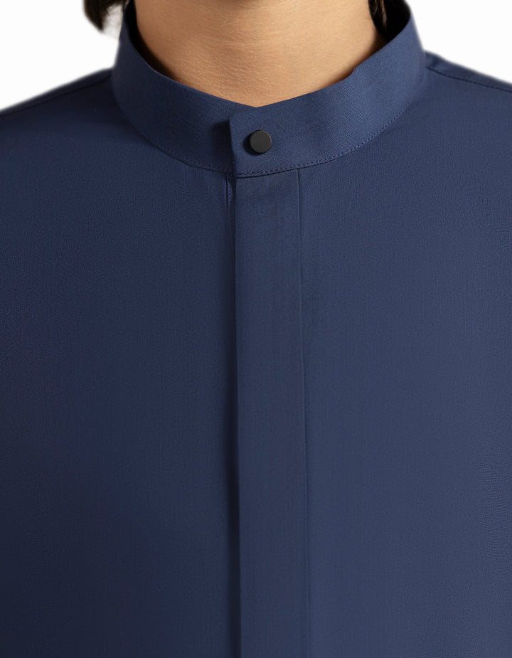 Blended Blue Jubba - J. Junaid Jamshed