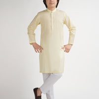 Cotton Lemon Kurta - J. Junaid Jamshed
