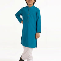 Cotton Sky Blue Kurta - J. Junaid Jamshed
