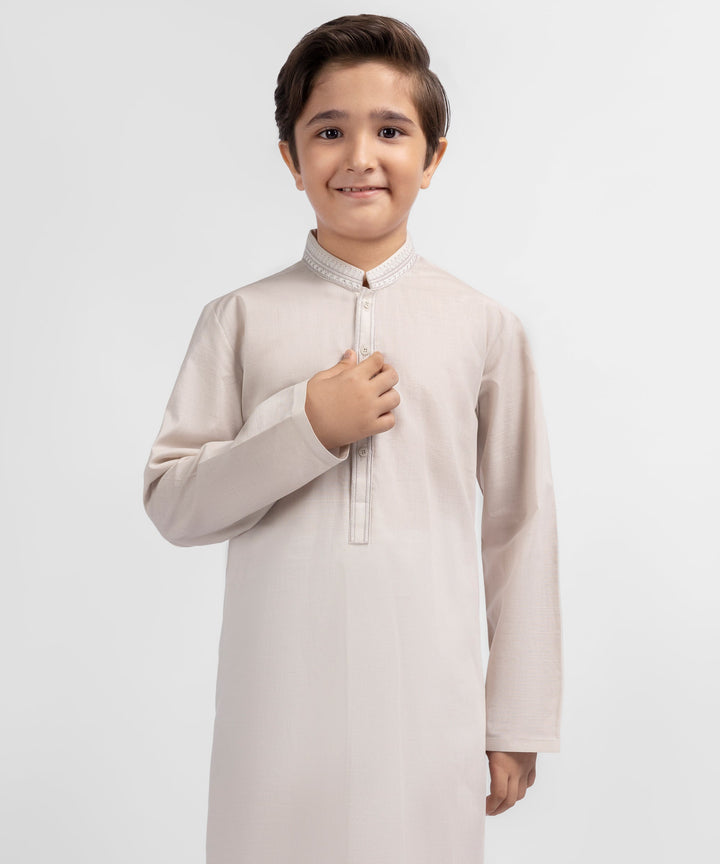 Cotton Fawn Kurta - J. Junaid Jamshed