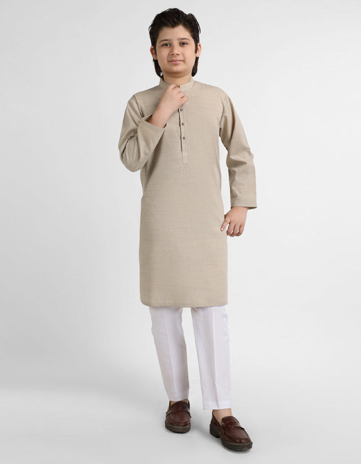 Blended Camel Kurta - J. Junaid Jamshed