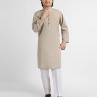 Blended Camel Kurta - J. Junaid Jamshed