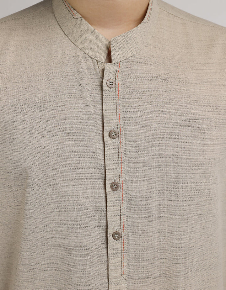 Blended Camel Kurta - J. Junaid Jamshed
