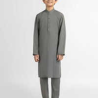 Blended Grey Kurta Trouser - J. Junaid Jamshed