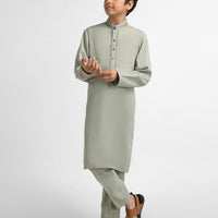 Blended Light Green Kurta Trouser - J. Junaid Jamshed
