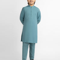 Blended Sea Green Kurta Trouser - J. Junaid Jamshed