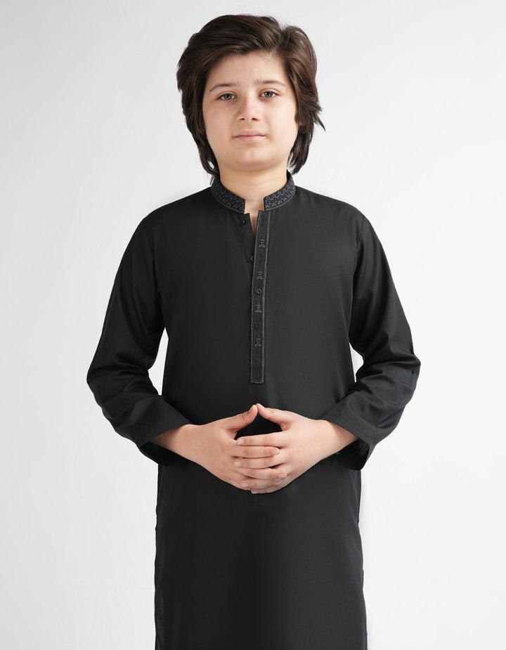 Polyester Black Kurta Trouser - J. Junaid Jamshed