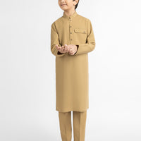 Blended Camel Kurta Trouser - J. Junaid Jamshed