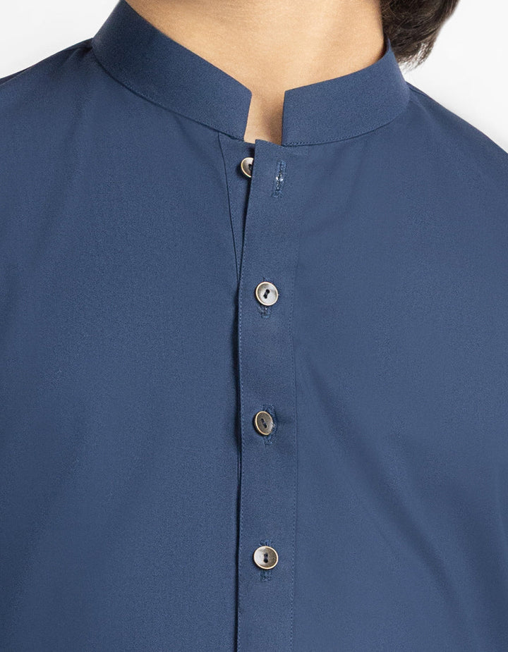 Cotton Navy Blue Kurta Trouser - J. Junaid Jamshed