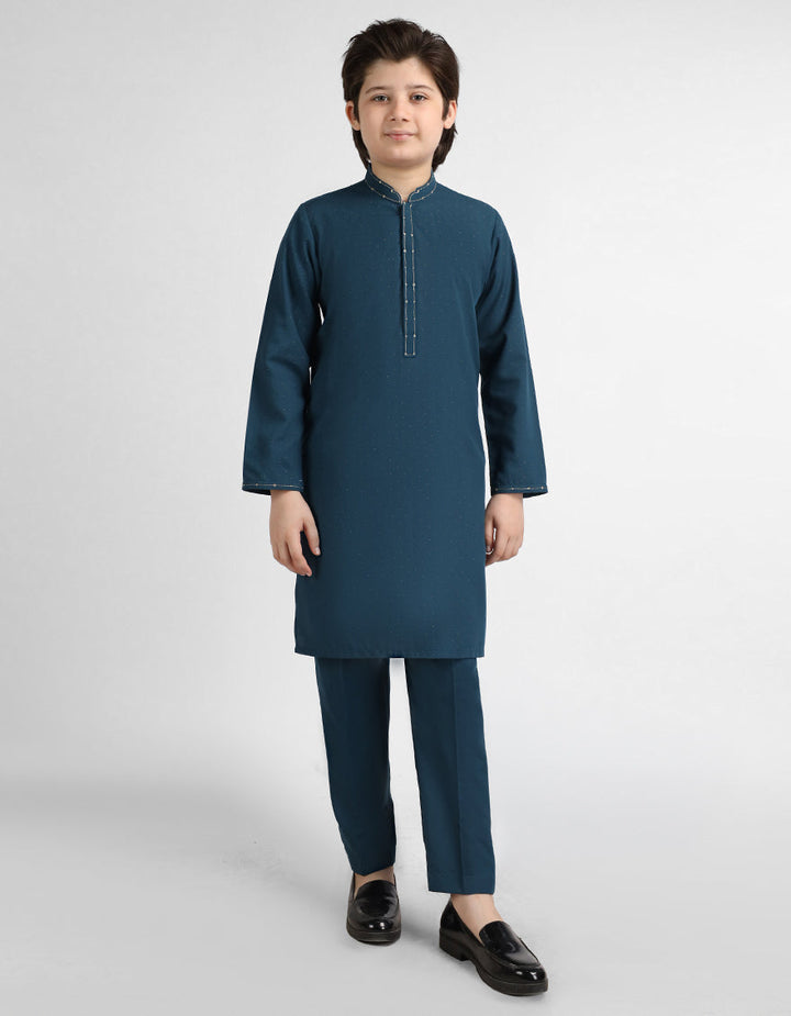 Polyester Green Shalwar Kameez - J. Junaid Jamshed