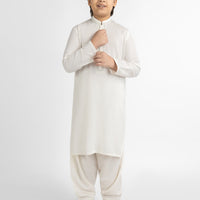 Blended Cream Shalwar Kameez - J. Junaid Jamshed