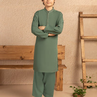 Blended Green Shalwar Kameez - J. Junaid Jamshed