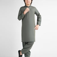 Blended Green Shalwar Kameez - J. Junaid Jamshed