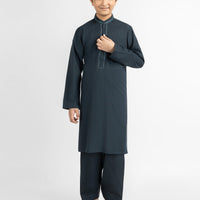 Blended Teal Shalwar Kameez - J. Junaid Jamshed