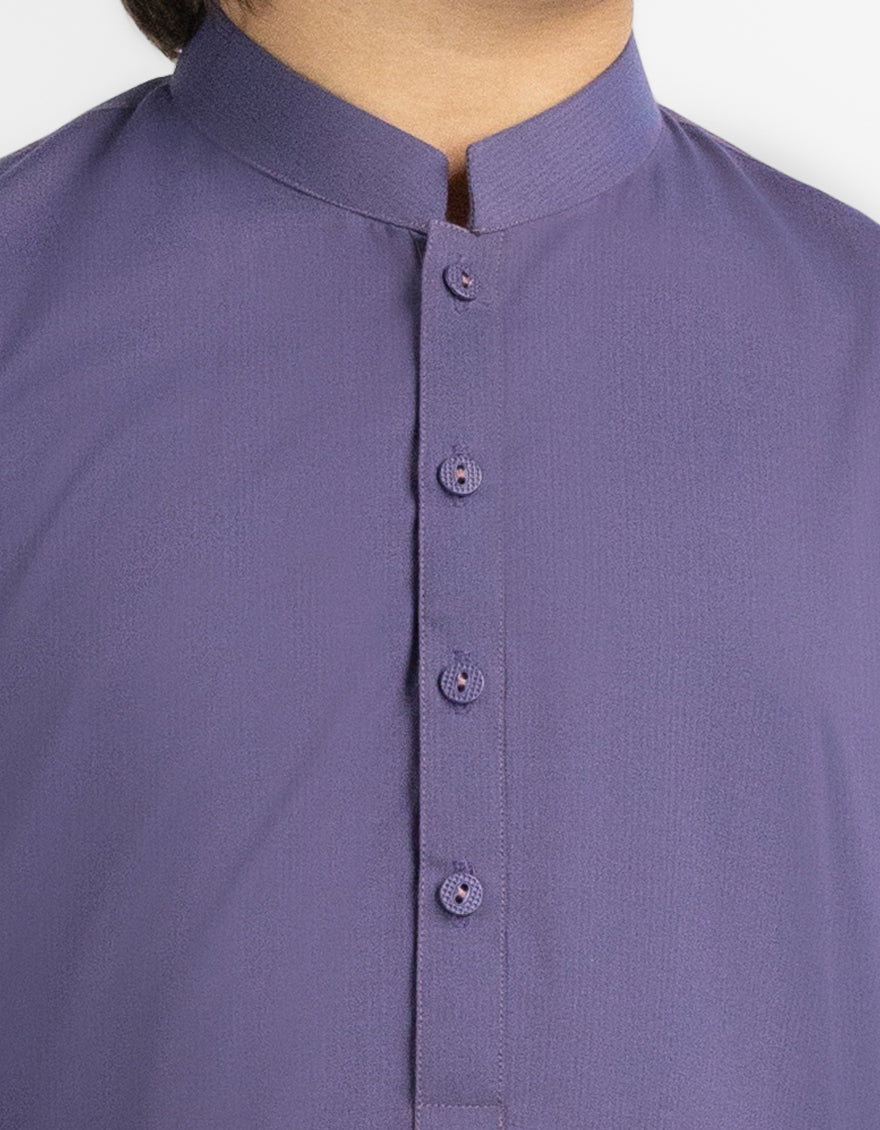 Blended Purple Shalwar Kameez - J. Junaid Jamshed