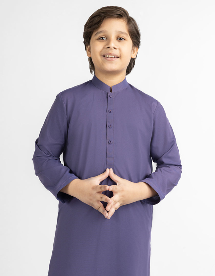 Blended Purple Shalwar Kameez - J. Junaid Jamshed