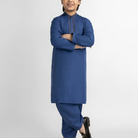 Blended Blue Shalwar Kameez - J. Junaid Jamshed