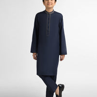Blended Blue Shalwar Kameez - J. Junaid Jamshed