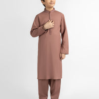 Blended Mid Brown Shalwar Kameez - J. Junaid Jamshed