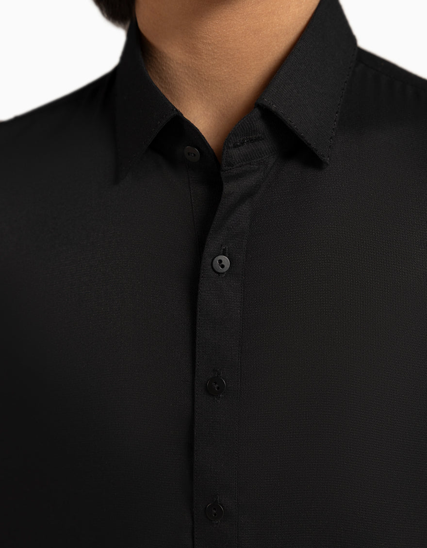 Blended Black Shalwar Kameez - J. Junaid Jamshed