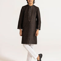 Polyester Antique Brown Special Kurta - J. Junaid Jamshed