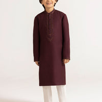 Polyester Plum Special Kurta - J. Junaid Jamshed