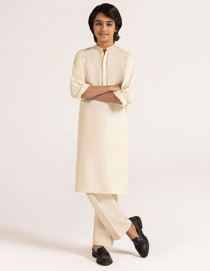 Blended Cream Special Kurta - J. Junaid Jamshed