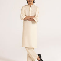 Blended Cream Special Kurta - J. Junaid Jamshed