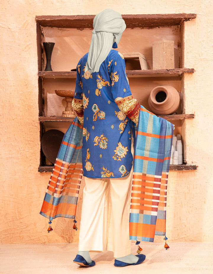 Lawn Multicolor Unstitched Suit - J. Junaid Jamshed