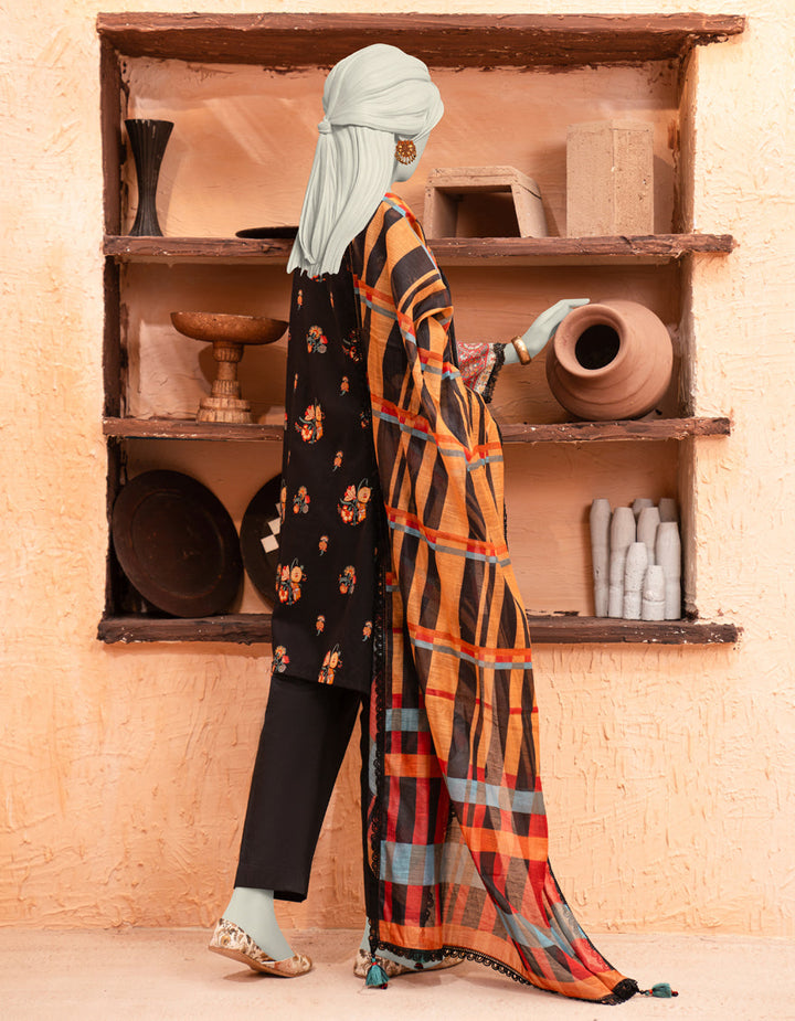 Lawn Multicolor Unstitched Suit - J. Junaid Jamshed