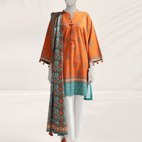 Cambric Multicolor Unstitched Suit - J. Junaid Jamshed