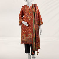 Cambric Multicolor Unstitched Suit - J. Junaid Jamshed