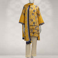 Cambric Yellow Unstitched Suit - J. Junaid Jamshed