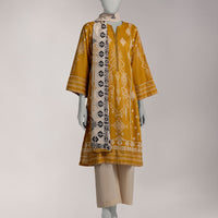 Cambric Mustard Unstitched Suit - J. Junaid Jamshed
