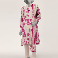 Lawn Off White Stitched Suit - J. Junaid Jamshed