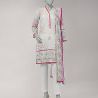 Lawn Multicolor Unstitched Suit - J. Junaid Jamshed
