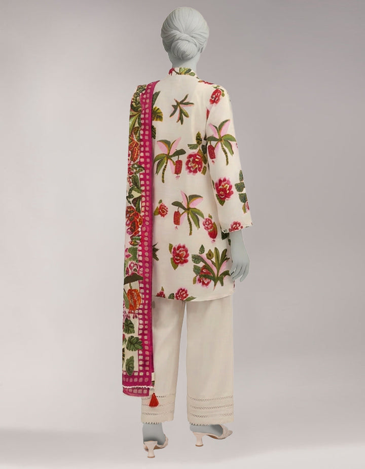 Lawn Multicolor Unstitched Suit - J. Junaid Jamshed