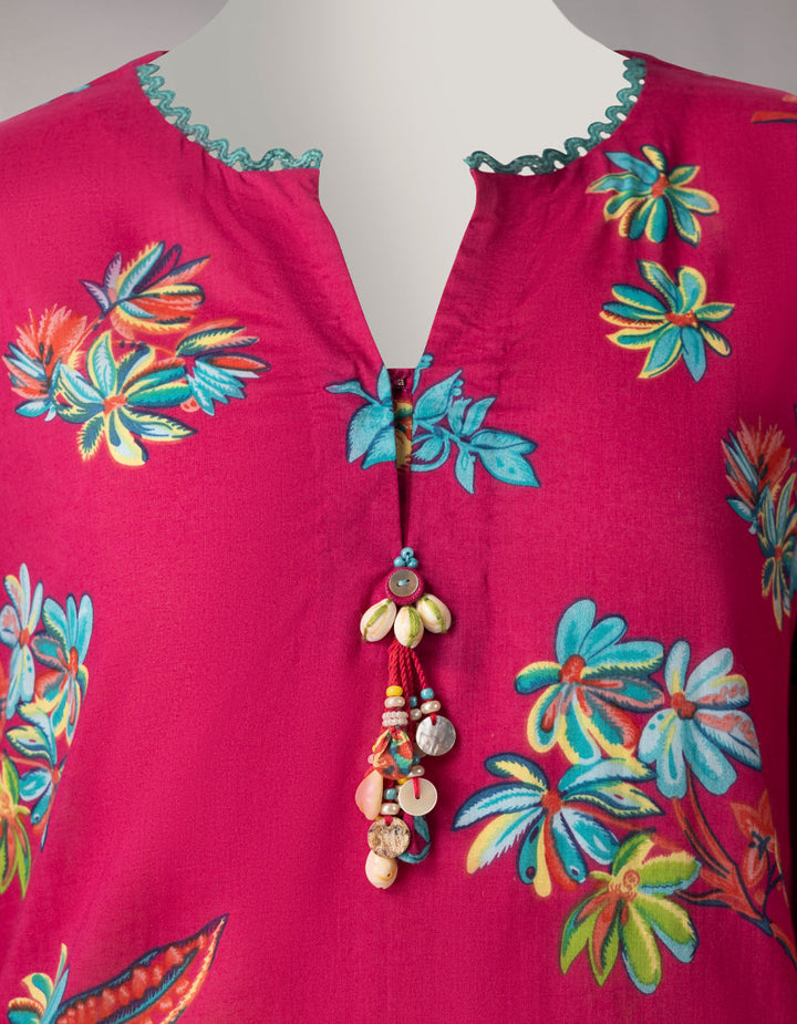 Lawn Multicolor Unstitched Suit - J. Junaid Jamshed