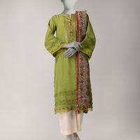 Doria Green Unstitched Suit - J. Junaid Jamshed