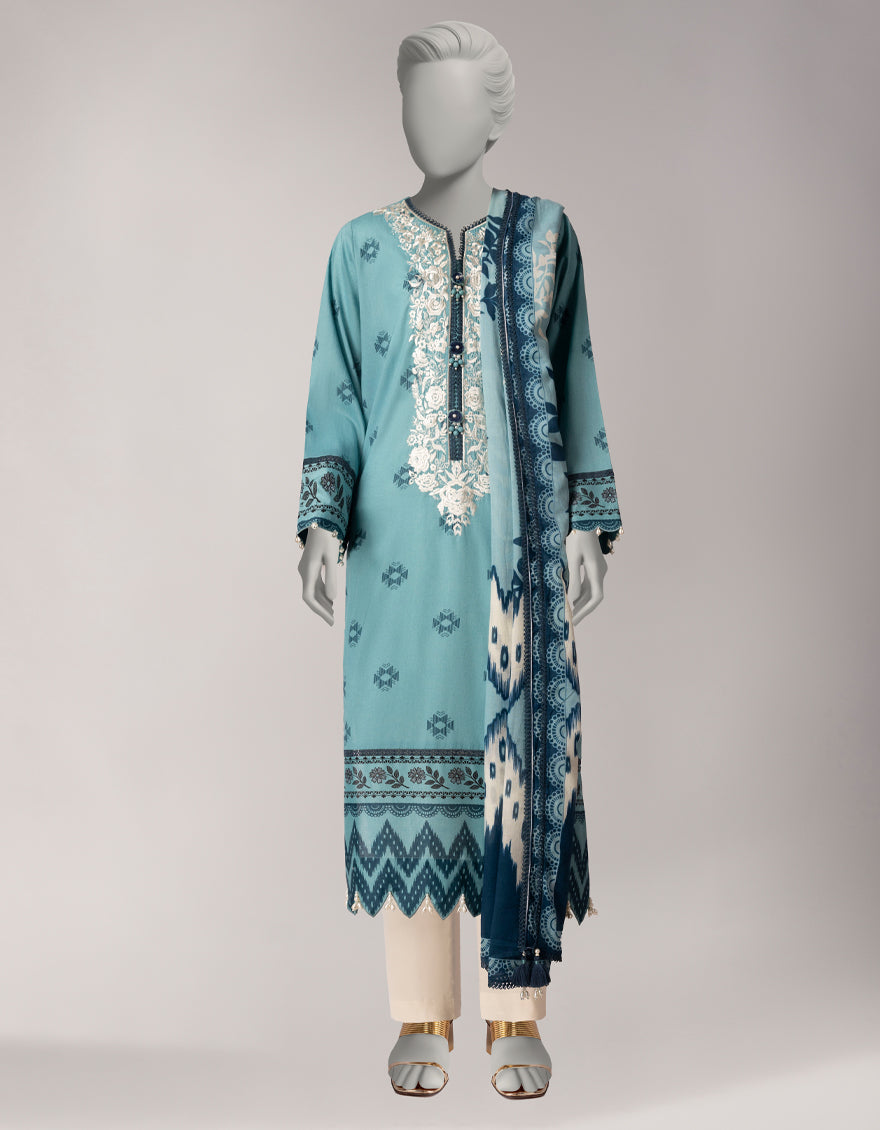 Lawn Multi Unstitched Suit - J. Junaid Jamshed