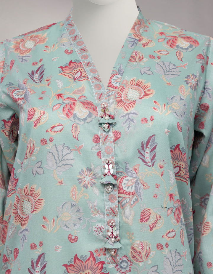 Lawn Multicolor Unstitched Suit - J. Junaid Jamshed